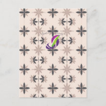 Motif floral géométrique moderne du milieu du sièc