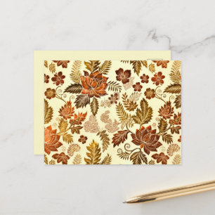 Carte Postale Motif floral Heritage Copper Warm Gold