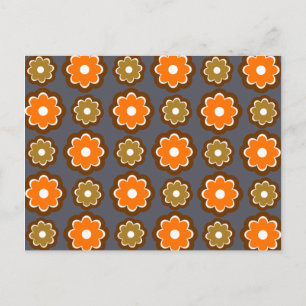 Carte Postale Motif floral rétro