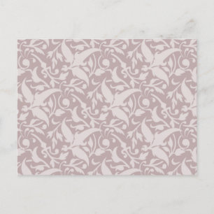 Carte Postale Motif floral vintage 1 - rouge fané