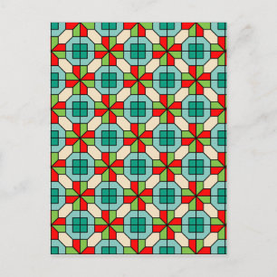 Carte postale motif géométrique