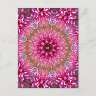 Carte Postale Motif géométrique à fleurs rose Mandala-67545