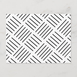Carte Postale Motif géométrique Abstrait - noir et blanc.