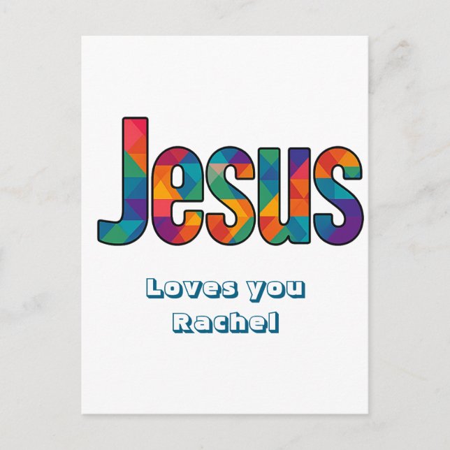 Carte Postale Motif géométrique de Jésus (Devant)