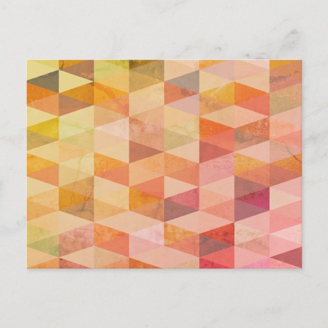 Carte Postale Motif géométrique de triangle doux (Devant)