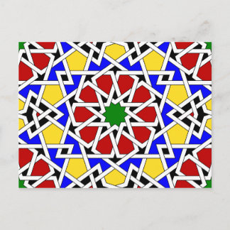 Carte postale motif géométrique islamique