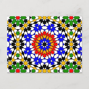 Carte postale motif géométrique islamique