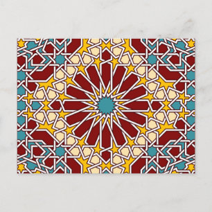 Carte postale motif géométrique islamique