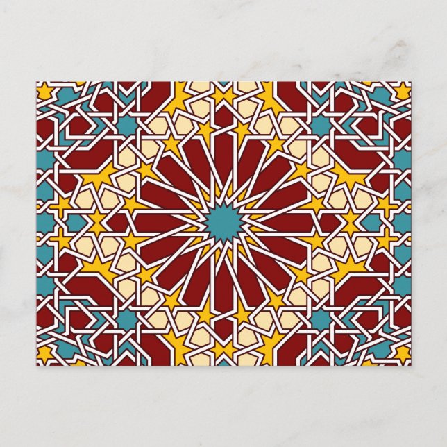 Carte postale motif géométrique islamique (Devant)