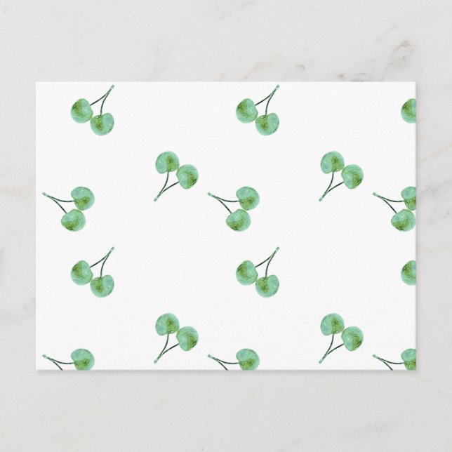 Carte Postale Motif Green Cherry (Devant)