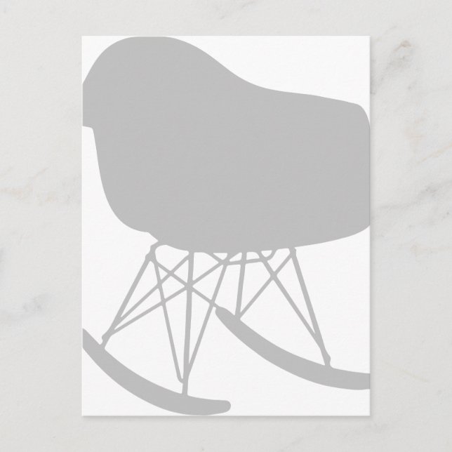 Carte Postale Motif gris du milieu du siècle Silhouette (Devant)