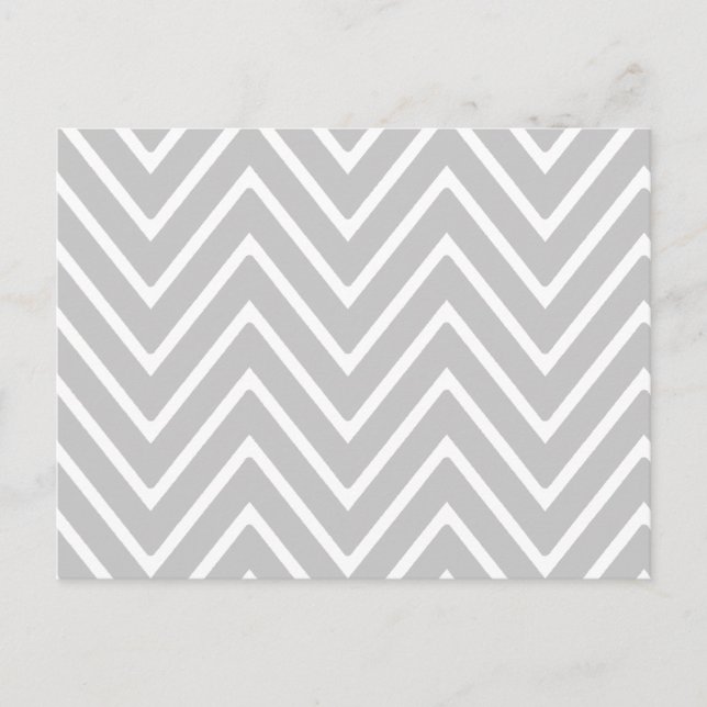 Carte Postale Motif gris et blanc Chevron 2 (Devant)