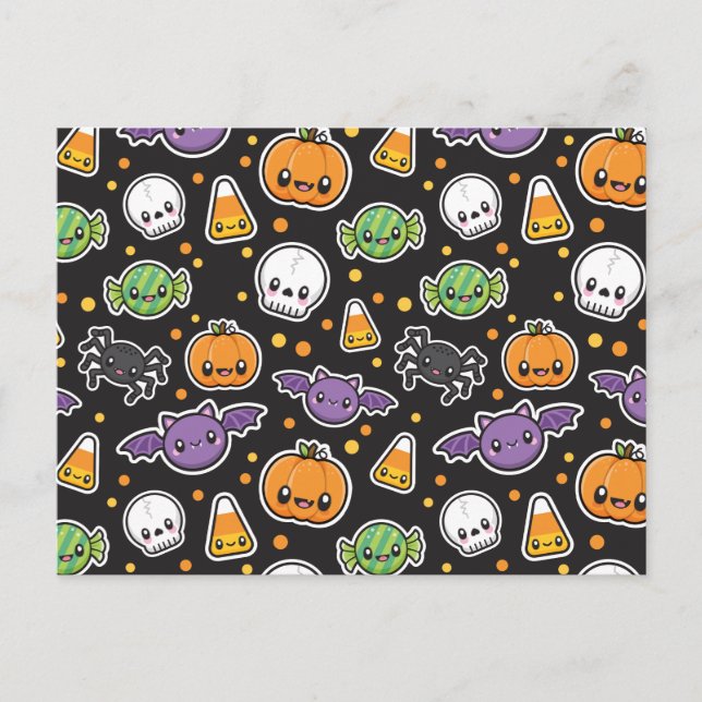 Carte postale motif Halloween Traite (Devant)