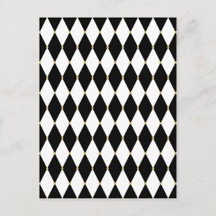 Carte Postale Motif Harlequin Diamond