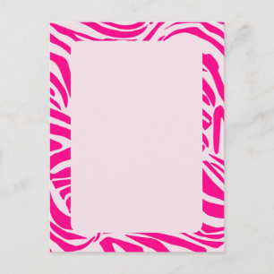 Carte Postale Motif imprimé zèbre rose