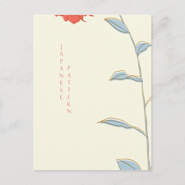 Carte Postale Motif japonais Abstrait (Devant)