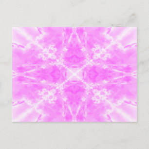 Carte Postale Motif kaléidoscope étoile rose
