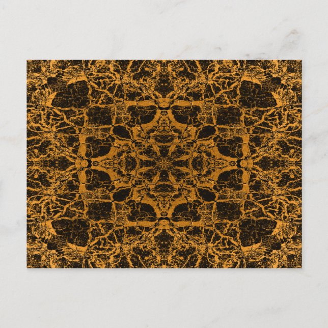 Carte Postale Motif kaléidoscope jaune (Devant)