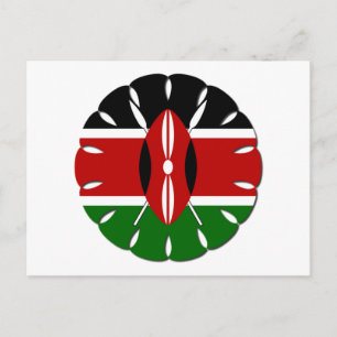 Carte Postale Motif kenyan rond : un symbole national