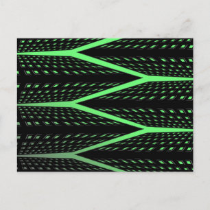 Carte Postale Motif laser vert