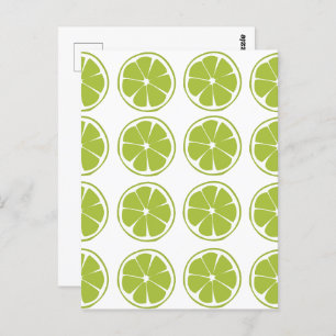 Carte Postale Motif Lime vert Fruit Lime