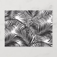 Motif moderne de palmiers tropicaux noirs