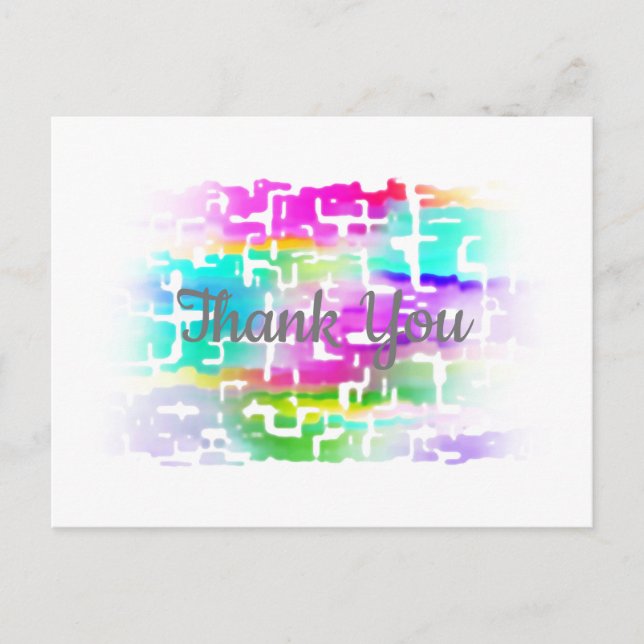 Carte Postale Motif multicolore coloré personnalisable  (Devant)