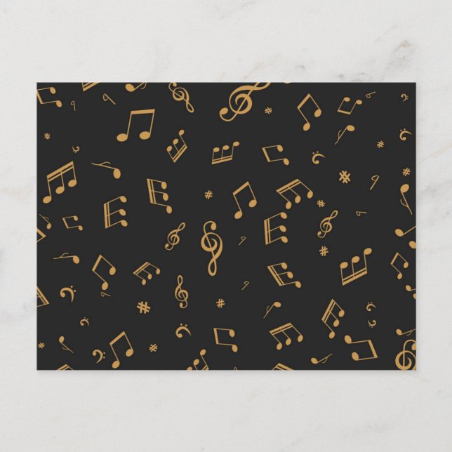 Carte Postale Motif musical (Devant)