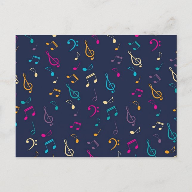 Carte Postale Motif musical (Devant)