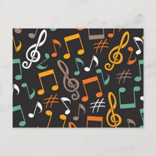 Carte Postale Motif musical