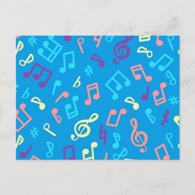 Carte Postale Motif musical (Devant)