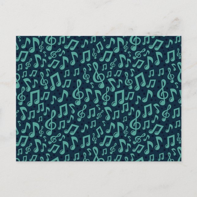 Carte Postale Motif musical (Devant)