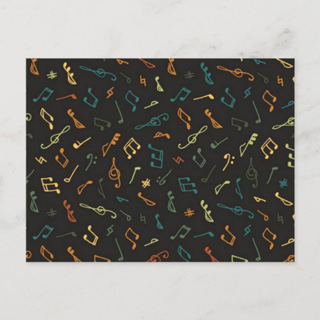 Carte Postale Motif musical (Devant)