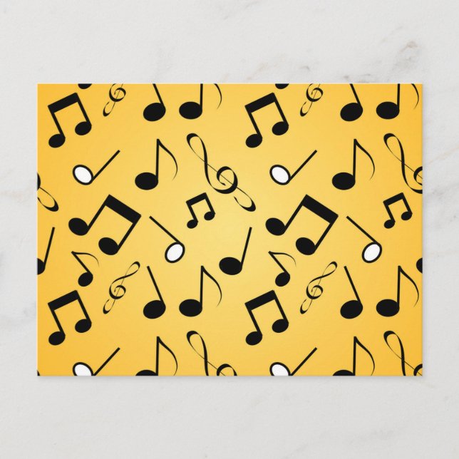 Carte Postale Motif musical (Devant)