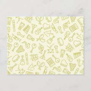 Carte Postale Motif musical