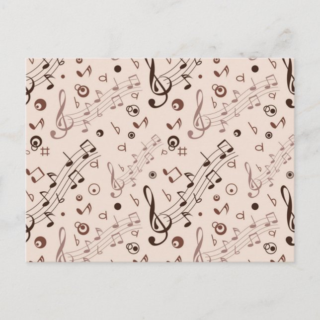 Carte Postale Motif musical (Devant)