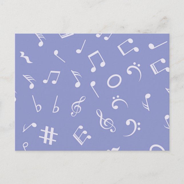 Carte Postale Motif musical (Devant)