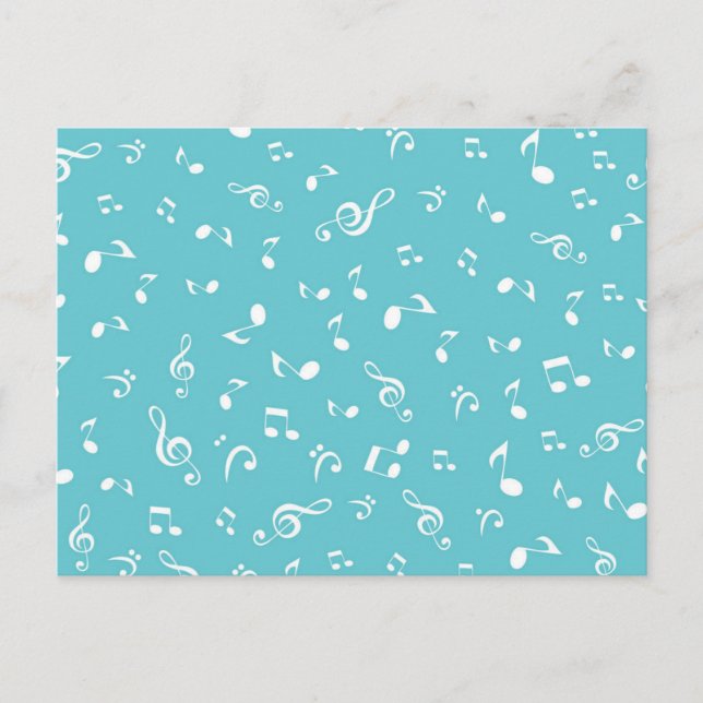 Carte Postale Motif musical (Devant)