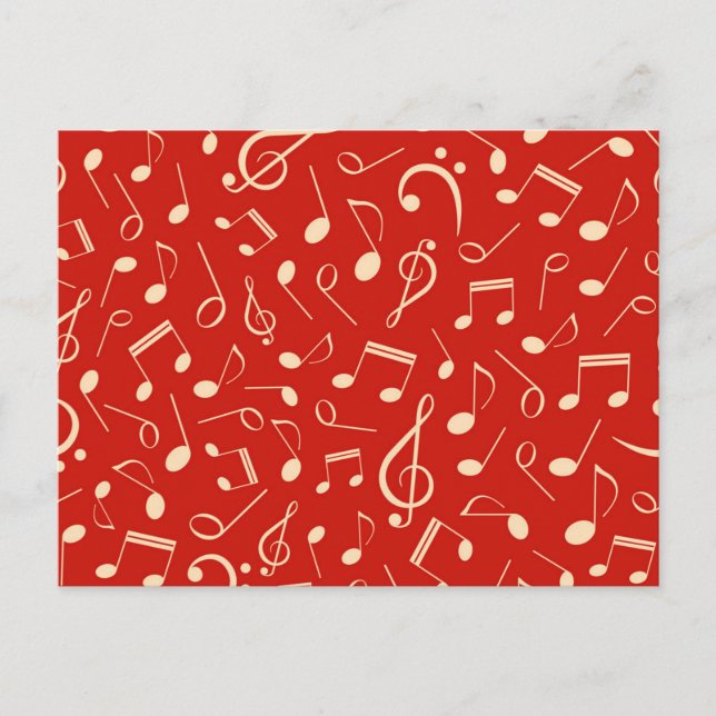Carte Postale Motif musical (Devant)