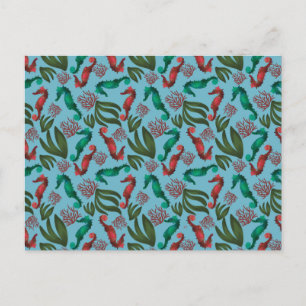 Carte Postale Motif nautique de Seahorse