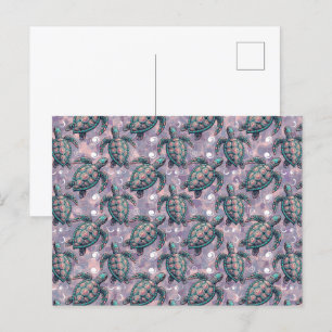 Carte Postale Motif Océan de la tortue de mer