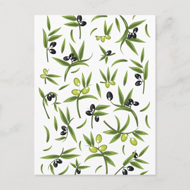 Carte Postale Motif Olive Vintage (Devant)