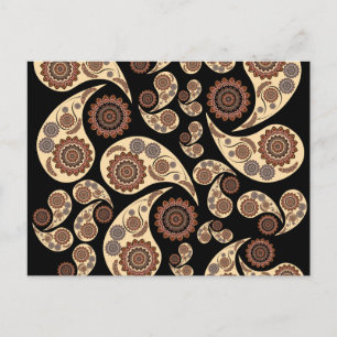 Carte Postale Motif Paisley
