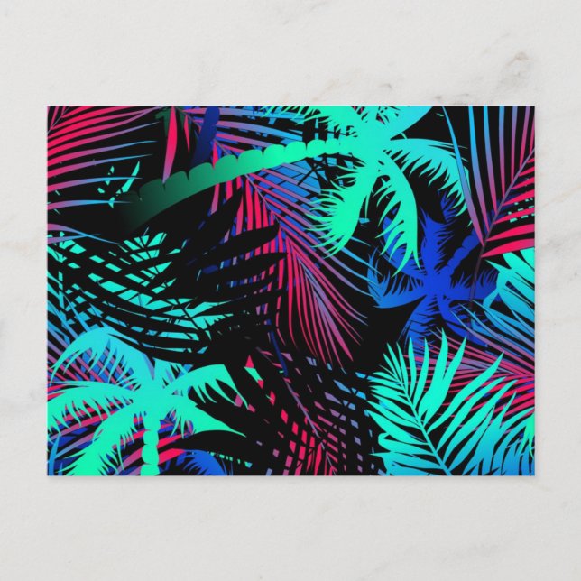 Carte Postale Motif palmier (Devant)