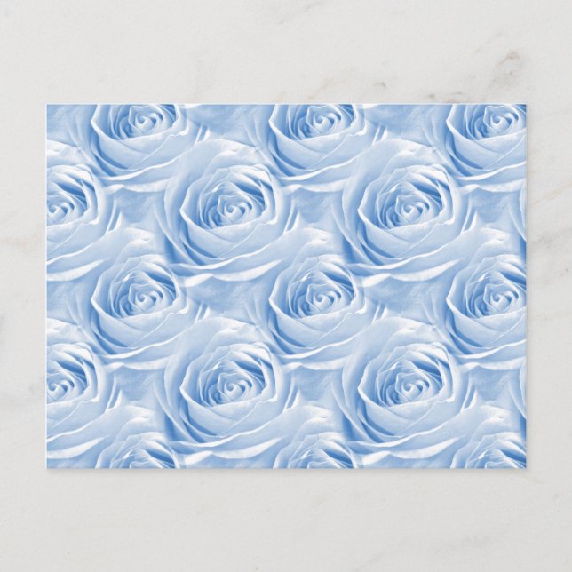 Carte Postale Motif papier peint Rose bleu (Devant)