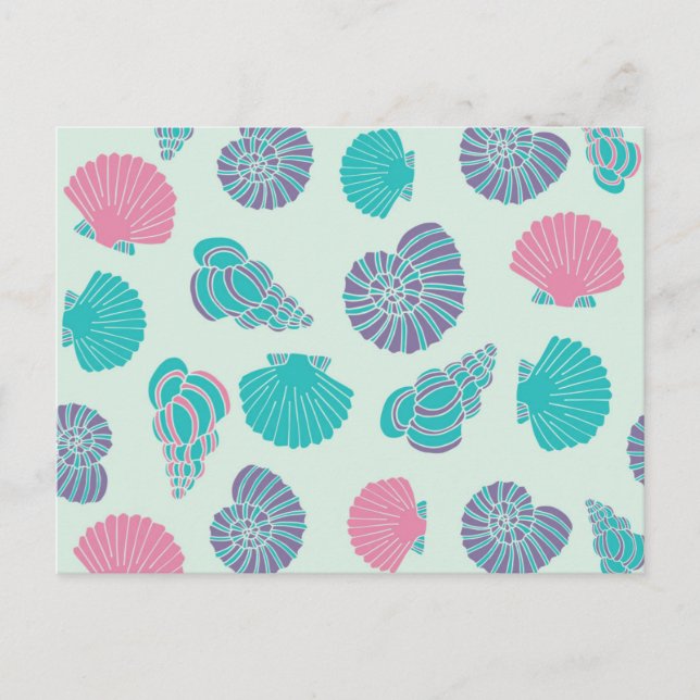 Carte Postale Motif Pastel Seashell (Devant)
