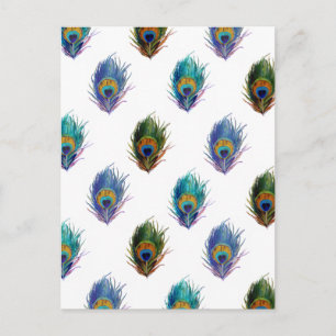 Carte Postale Motif Peacock