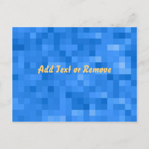 Carte Postale Motif Plaid bleu avec texte personnalisable