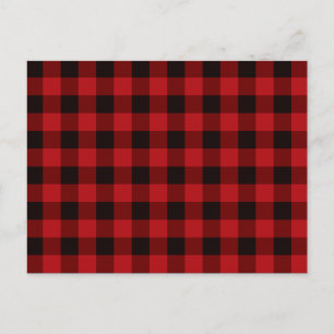 Carte Postale Motif plat noir rouge classique