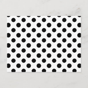 Carte Postale Motif Pois noir blanc
